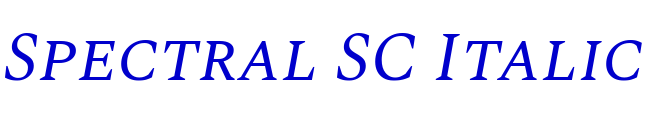Spectral SC Italic font